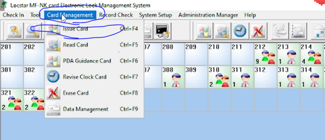 Меню Card Management